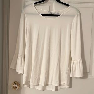 Susan Graver, Medium white pullover shirt.
